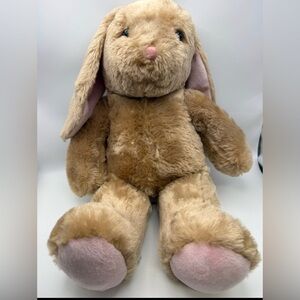 Build A Bear 2022 Tan and Pink Bunny Rabbit Easter Spring Plush Stuffed Animal
